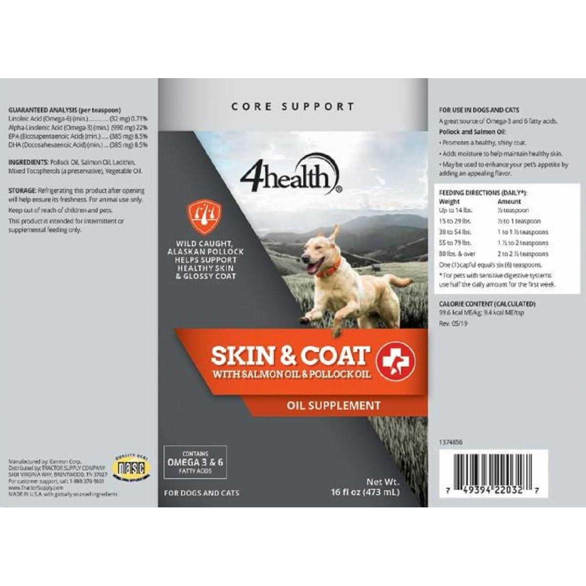 4health Salmon and Pollock Oil Skin and Coat Supplement for Dogs - Nail Gallerys
