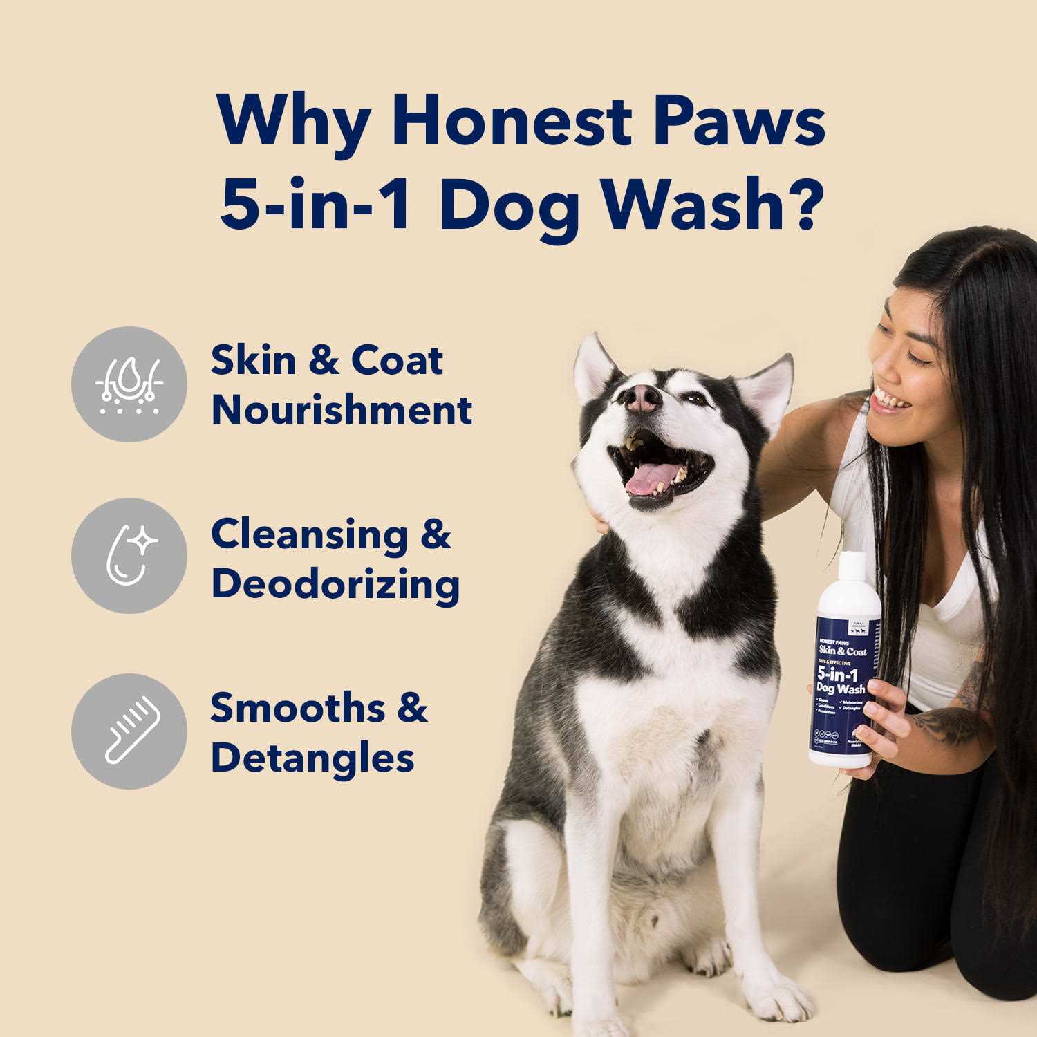 Honest Paws Dog Shampoo and Conditioner 5-in-1 for Allergies and Dry - Nail Gallerys