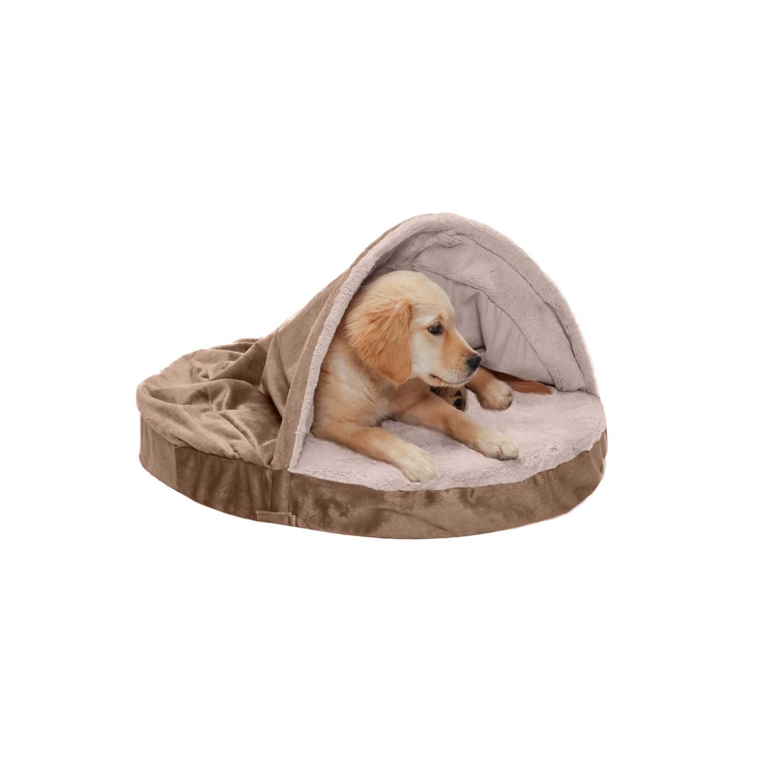 FurHaven Wave Fur & Velvet Snuggery Orthopedic Pet Bed - Nail Gallerys