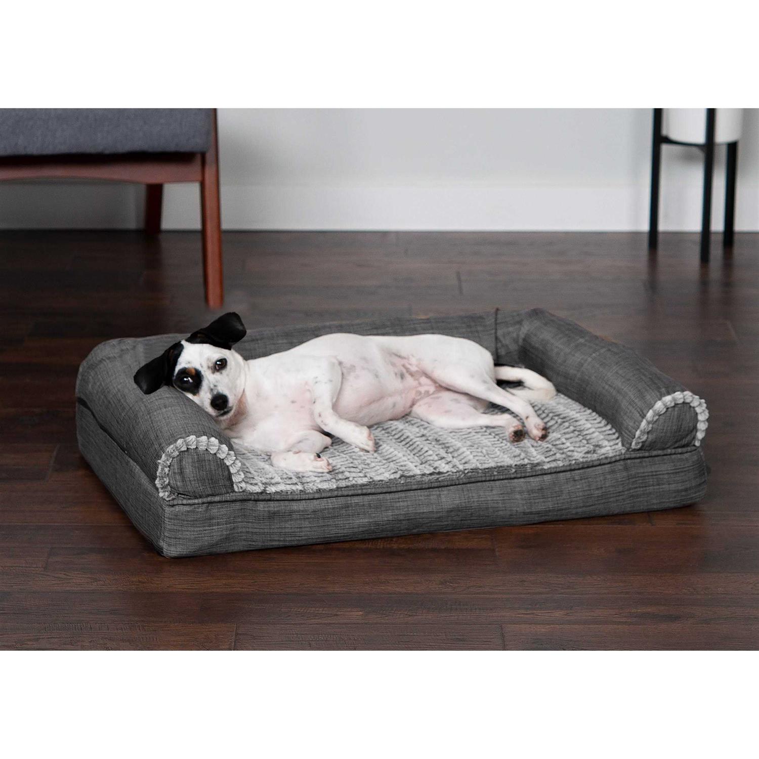 FurHaven Luxe Fur & Performance Linen Sofa Bed - Nail Gallerys