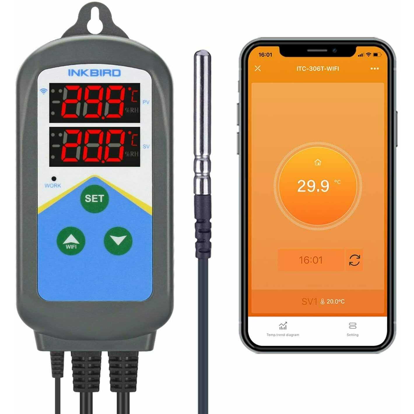 Inkbird Heating Thermostat Temperature Controller ITC-306T - Nail Gallerys