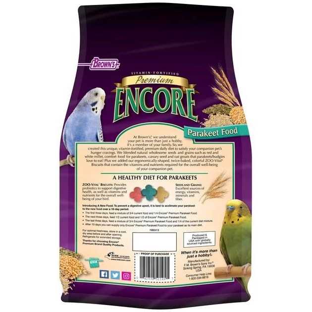 Brown’s Encore Premium Parakeet Food - Nail Gallerys