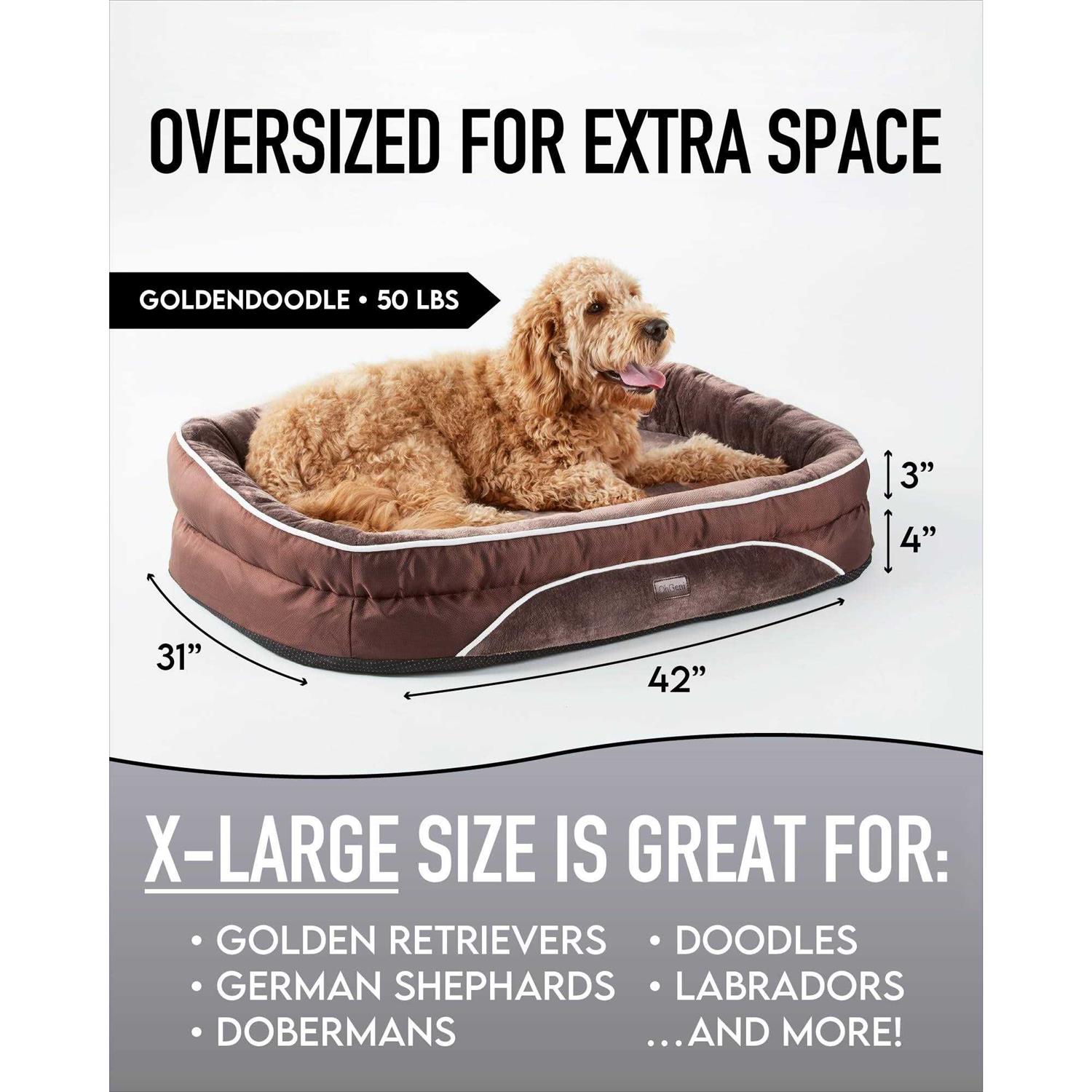 Ohgeni Orthopedic Dog Bed for Large Dogs, Oversized Couch Design with Egg Foam Support, Removable, Machine Washable Plush Cover and Non-slip Bottom - Nail Gallerys