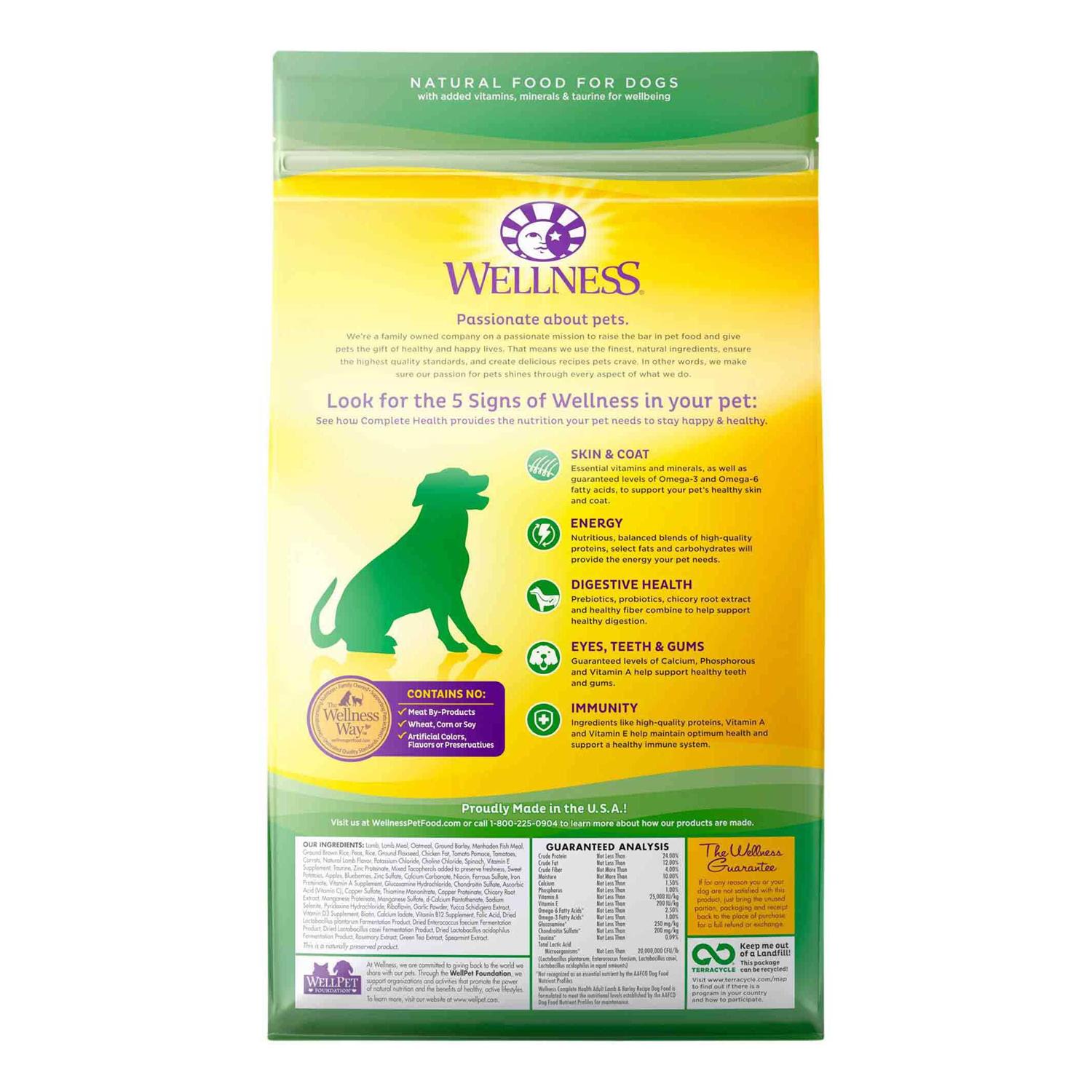Wellness Complete Health Lamb & Barley Dry Dog Food - Nail Gallerys