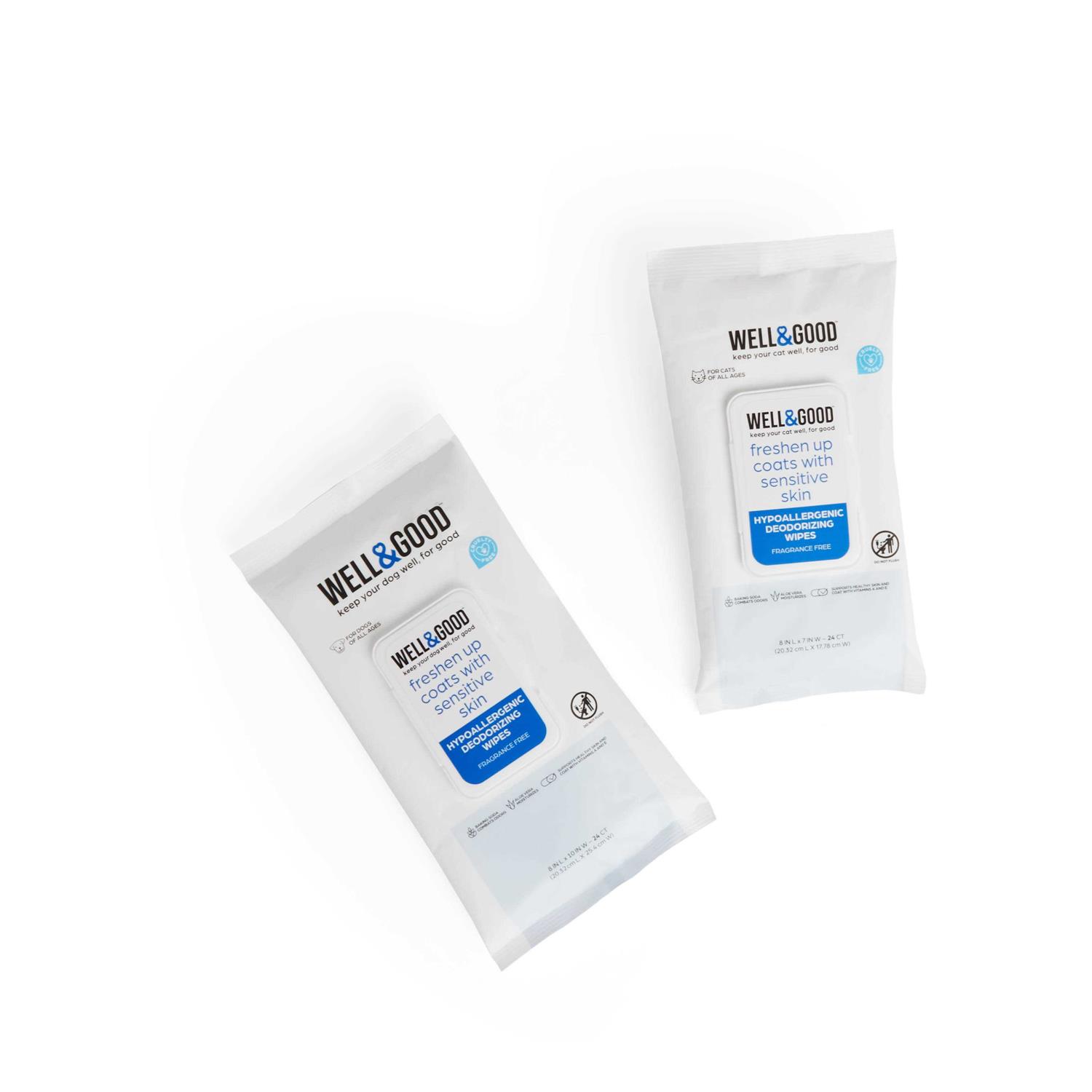 Well & Good Unscented Hypoallergenic Cat Wipes - Nail Gallerys