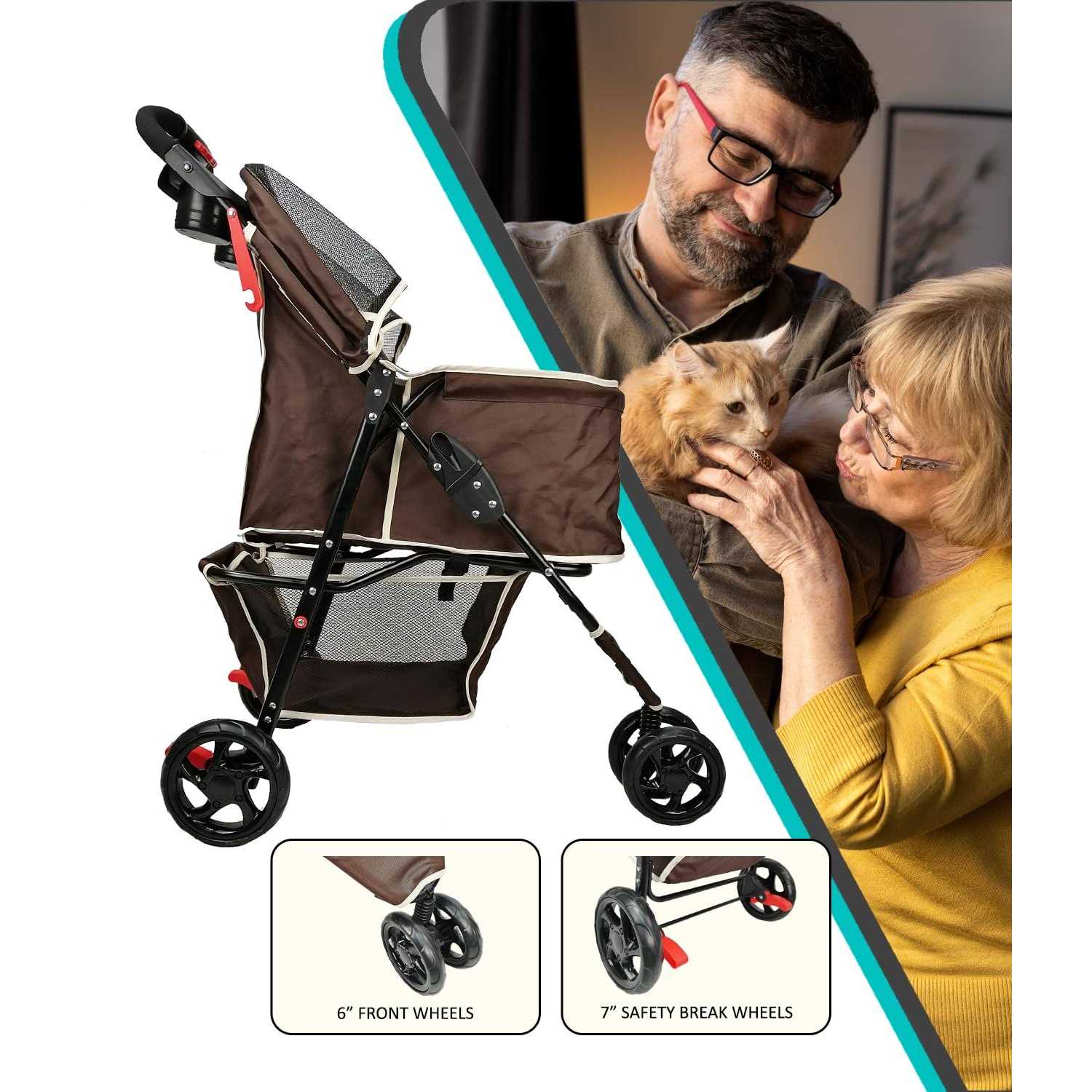 AmorosO Single Jogger Pet Stroller - Nail Gallerys