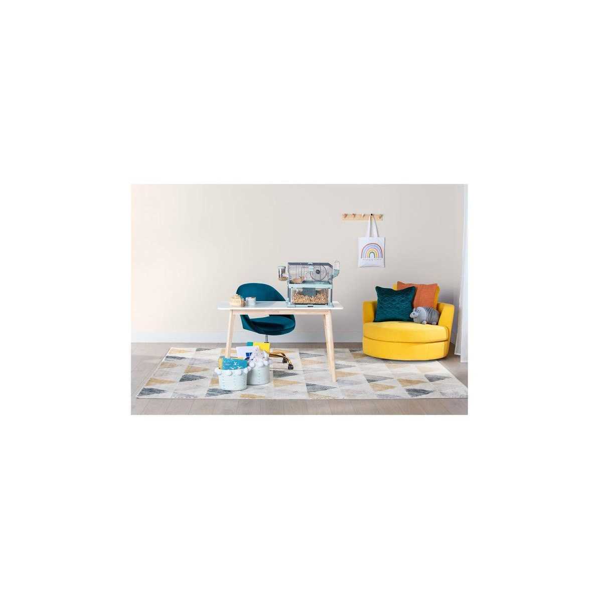 Full Cheeks Quick Clean Small Pet Habitat Includes Cage, Wheel, Food Dispense, and Water Bott - Nail Gallerys