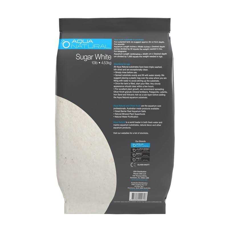 Aqua Natural Sugar White Sand 10lb Substrate for Aquascaping, Aquariums, Vivariums and Terrariums - Nail Gallerys
