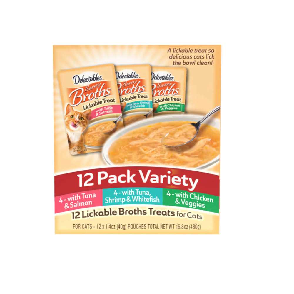 Hartz Delectables Savory Broths Cat Treats Variety Pack - Nail Gallerys