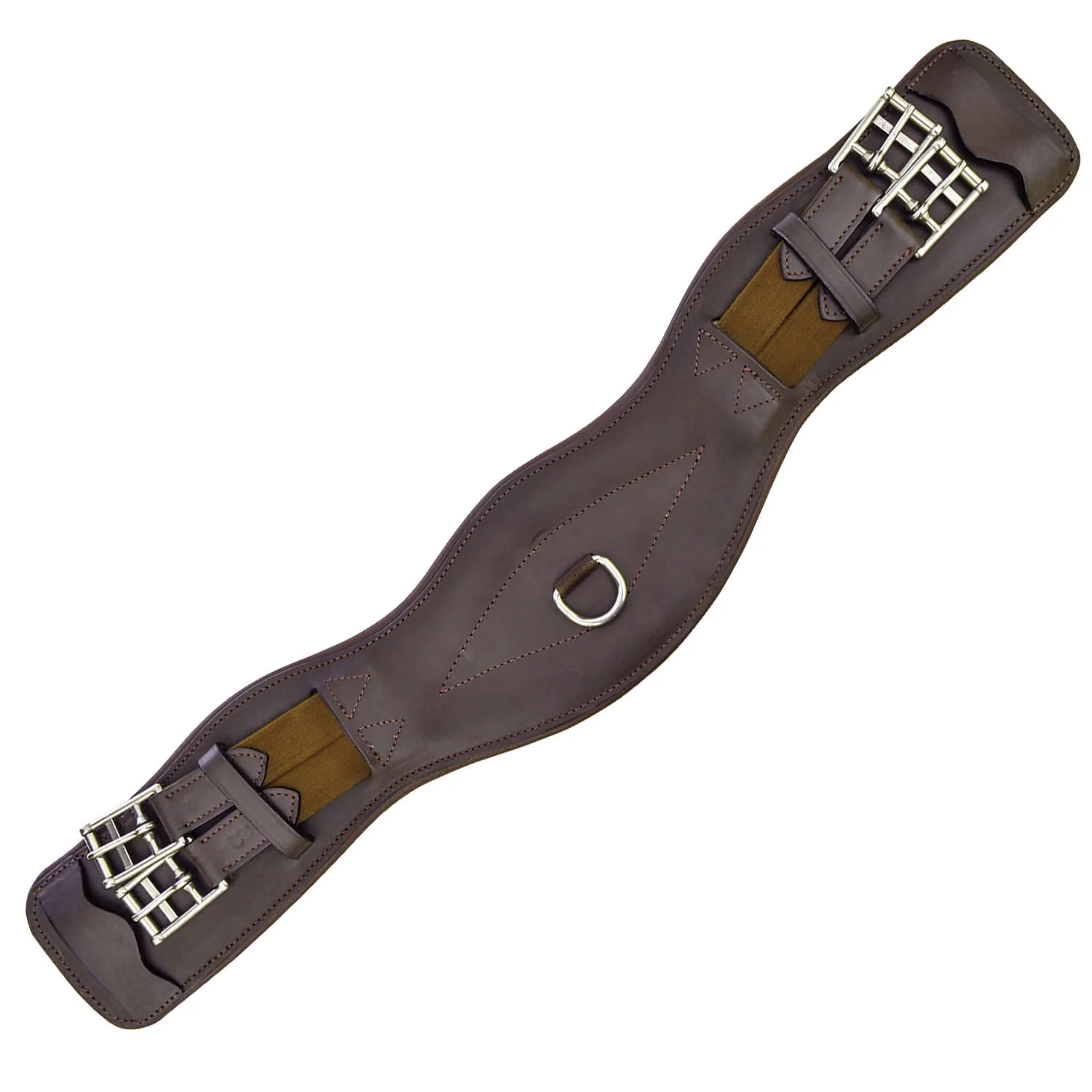 Uniquely English Contoured Monoflap Girth, Havana - Nail Gallerys