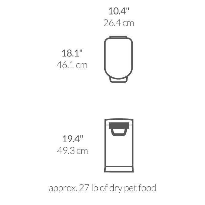 simplehuman Medium Stainless Steel Pet Food Storage Can - Nail Gallerys