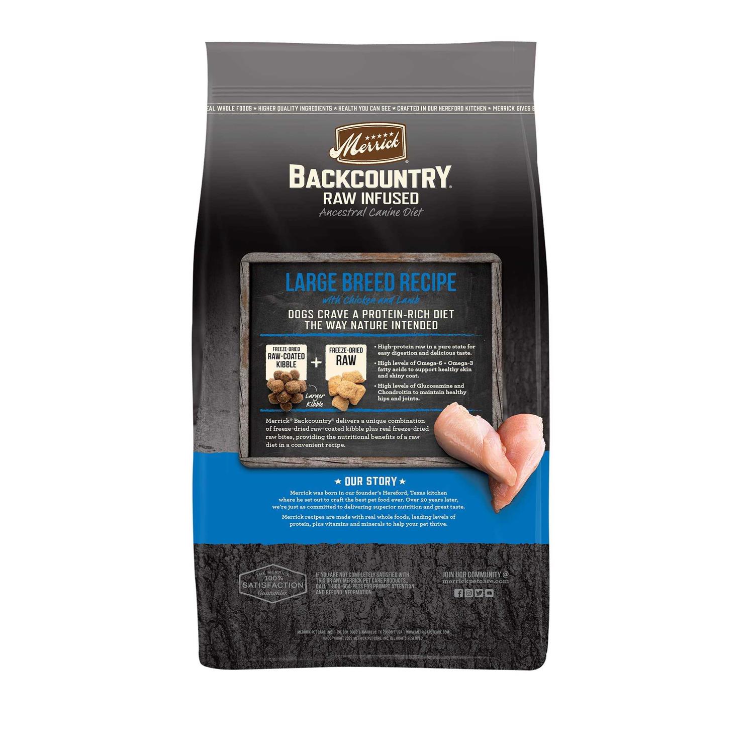 Merrick Backcountry Raw Infused Grain Free Dry Dog Food Large Breed Recipe - Nail Gallerys