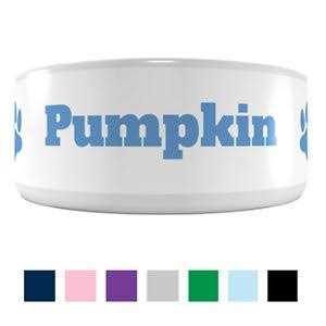 Frisco Paw Print Ceramic Personalized Dog Bowl - Nail Gallerys