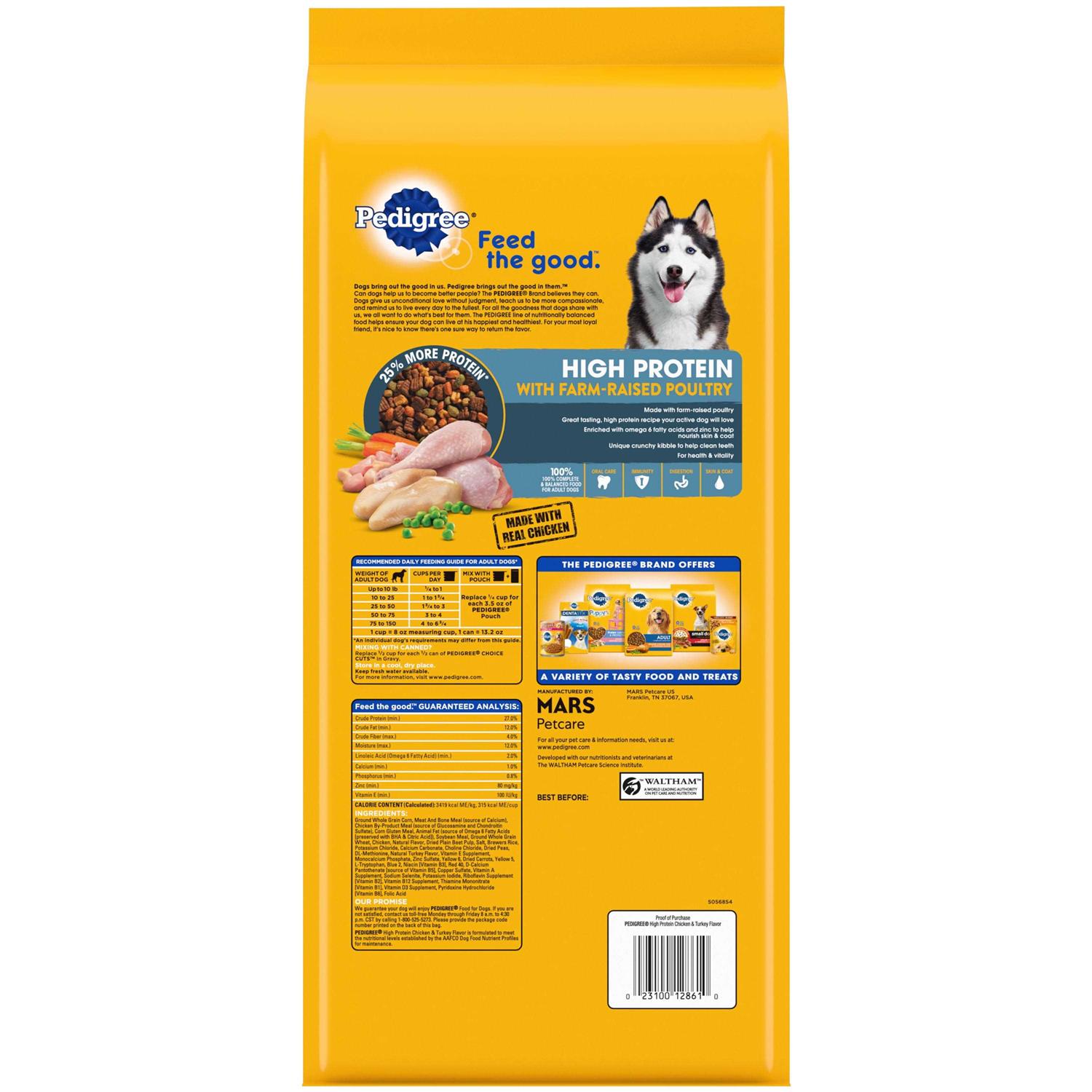 Pedigree High Protein Adult Dry Dog Food Chicken and Turkey - Nail Gallerys
