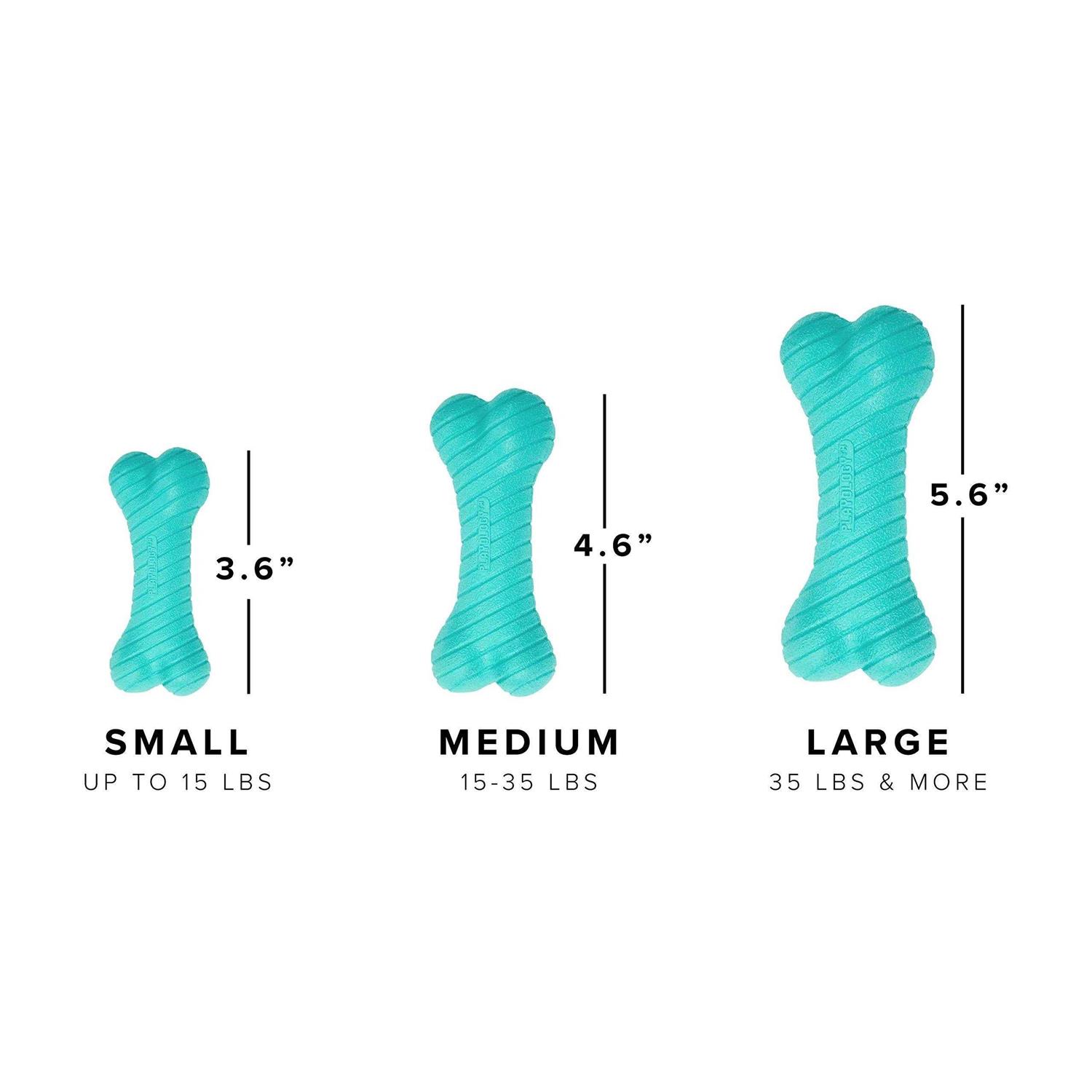 Playology Dual Layer Bone Dog Toy Peanut Butter Small - Nail Gallerys