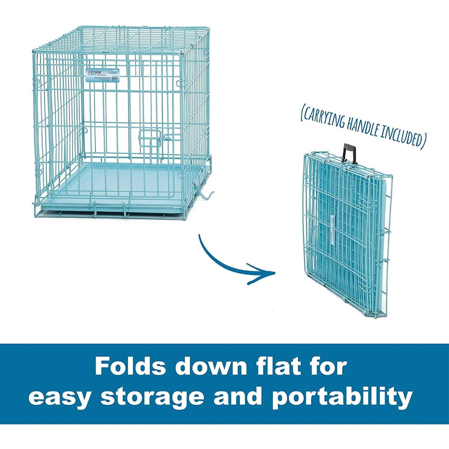 Midwest iCrate Single Door Dog Crate Blue - Nail Gallerys