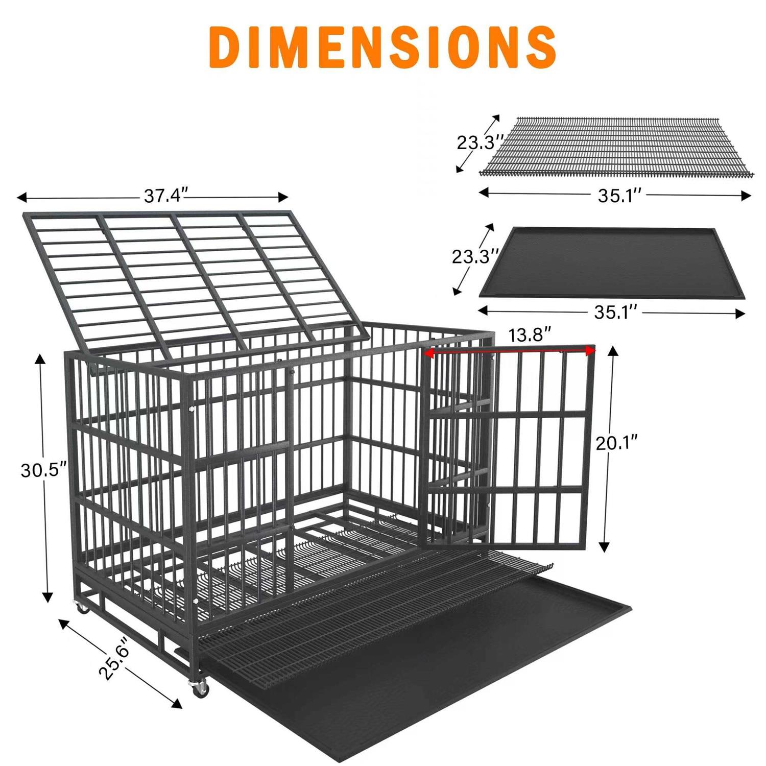 Boldbone 48/38 inch Heavy Duty Dog Crate for Large Dogs Dog Kennels and Metal Wire Cages - Nail Gallerys