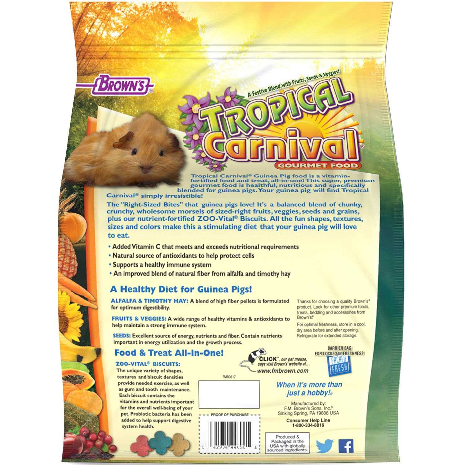 Brown’s Tropical Carnival Gourmet Guinea Pig Food - Nail Gallerys