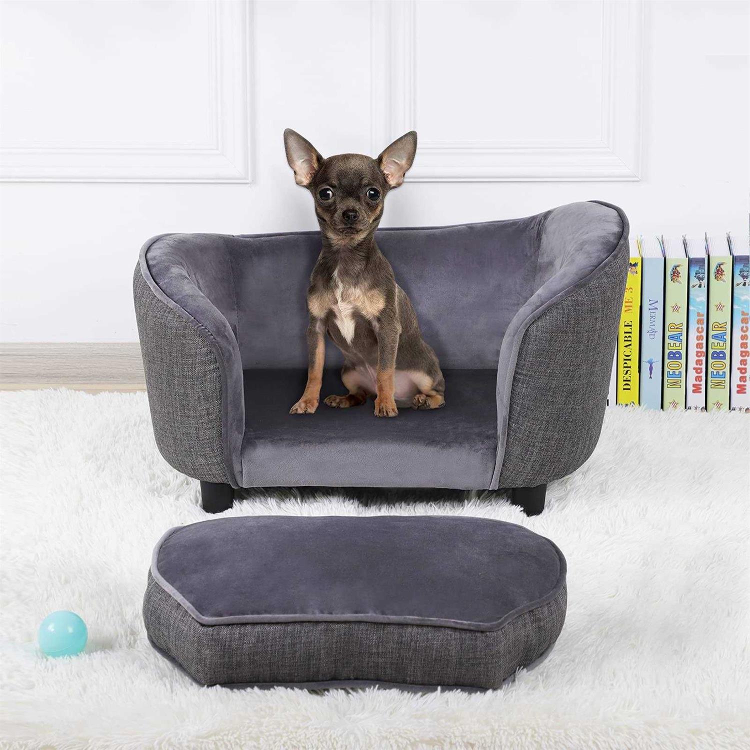 Getifun Pet Bed Sofa Velvet Couch Washable Cushion for Small Dog Cat - Nail Gallerys