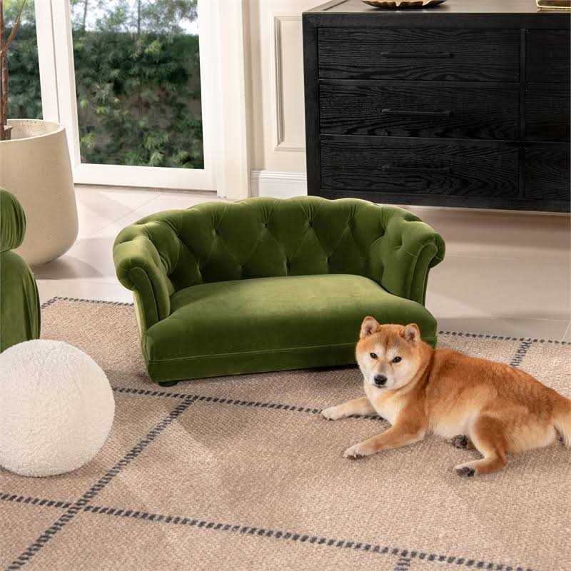 Jennifer Taylor Home Kiki 36.5 Chesterfield Dog Sofa Bed - Nail Gallerys