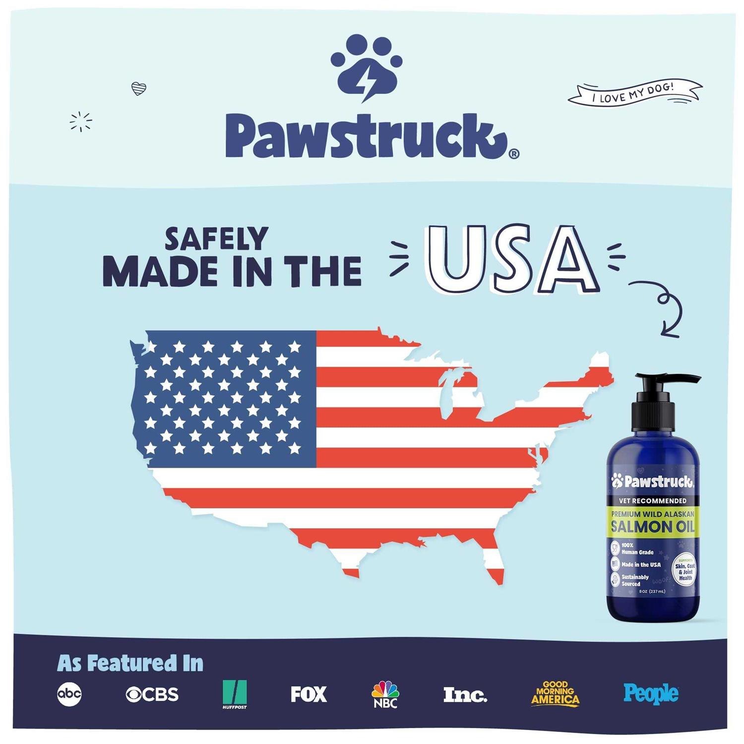 Pawstruck Pure Human-Grade Wild Alaskan Salmon Oil for Dogs & Cats Vet Recommended Omega 3 & 6 Extra Strength Supplement Food Topper with EPA DHA Fatty - Nail Gallerys