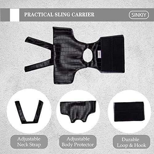 Bearded Dragon Sling Carrier Fashion Leather Reptile Pouch with Adjustable Size Design for Small and - Nail Gallerys