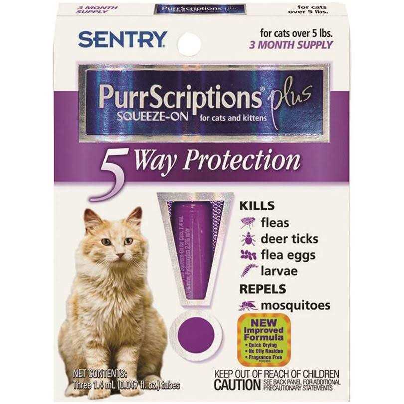 Sentry PurrScriptions Plus 01981 Flea and Tick Squeeze-On - Nail Gallerys