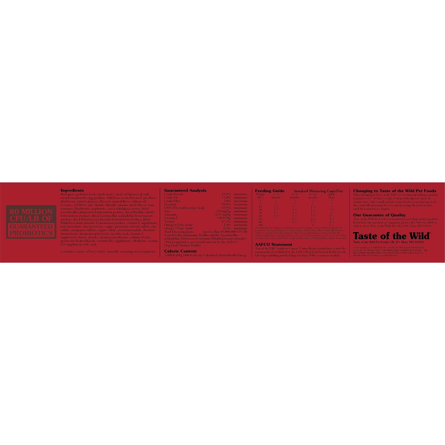 Taste of the Wild Southwest Canyon Dog Food - Nail Gallerys