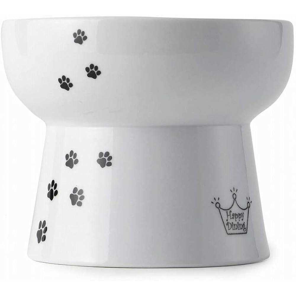Necoichi Raised Cat Water Bowl, Elevated, with Measurement Lines, Dishwasher and Microwave Safe - Nail Gallerys