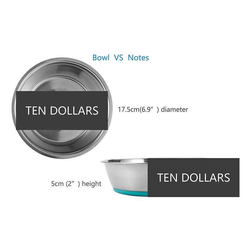 PEGGY11 Deep Stainless Steel Anti-Slip Dog Bowls - Nail Gallerys