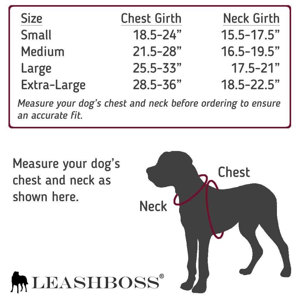 Leashboss Pattern Reflective No Pull Dog Harness with Bungee Handle, Rear and Front Clip Attachment - Nail Gallerys