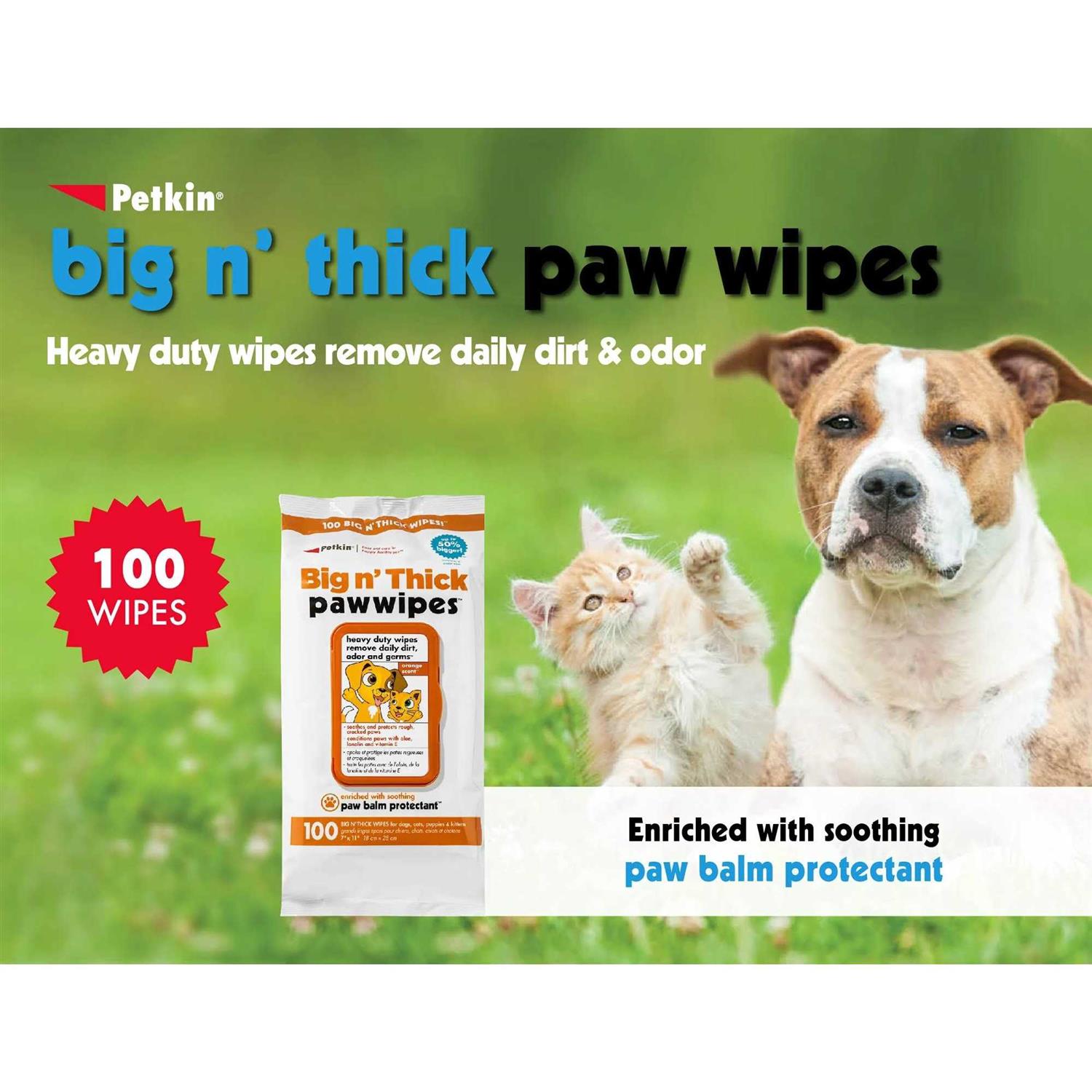 Petkin Big N’ Thick Paw Wipes 100 - Nail Gallerys