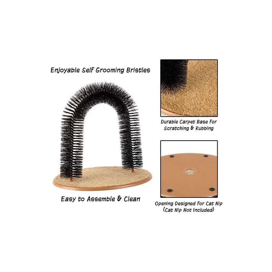 Pet Adobe Self-Grooming Cat Arch with Bristle Ring - Nail Gallerys