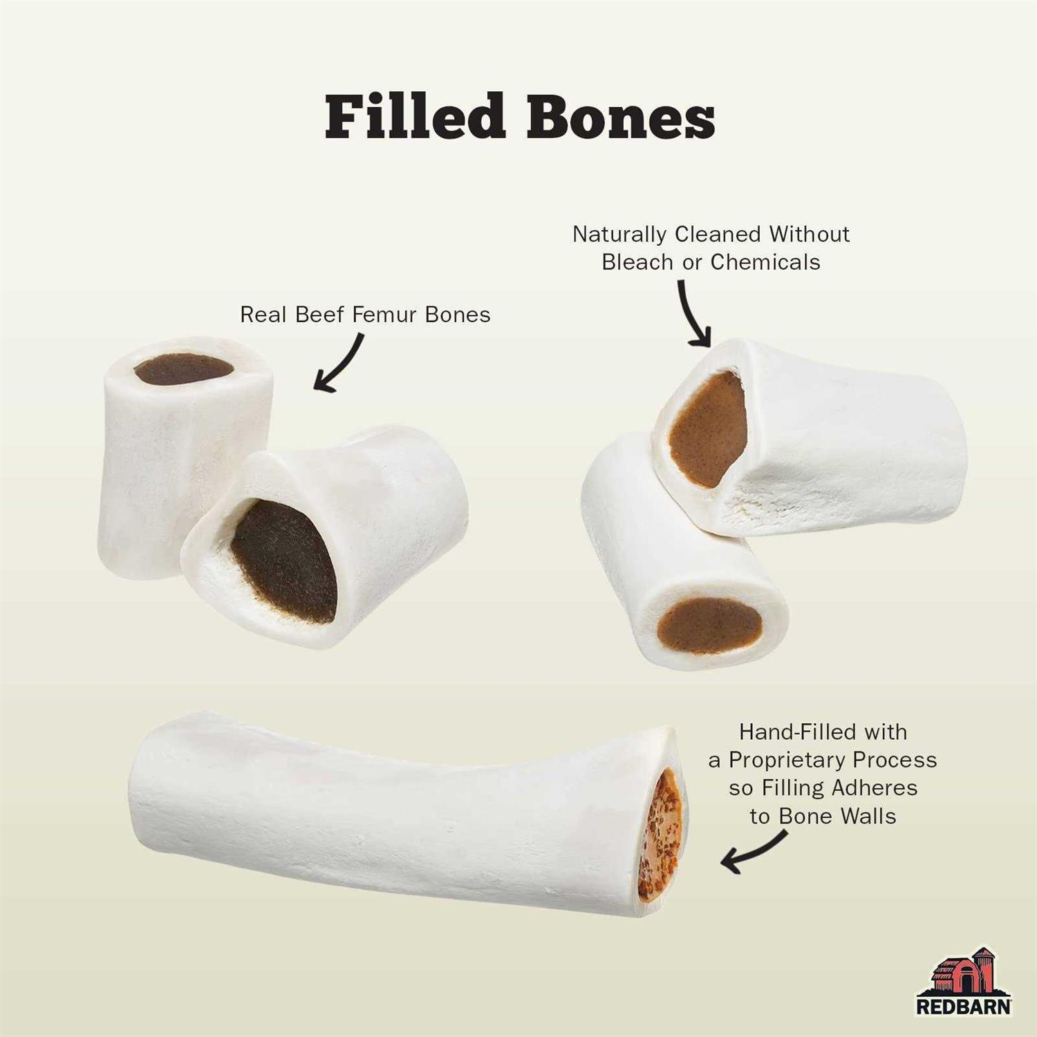 Redbarn Large Beef Filled Bones Dog Treats - Nail Gallerys