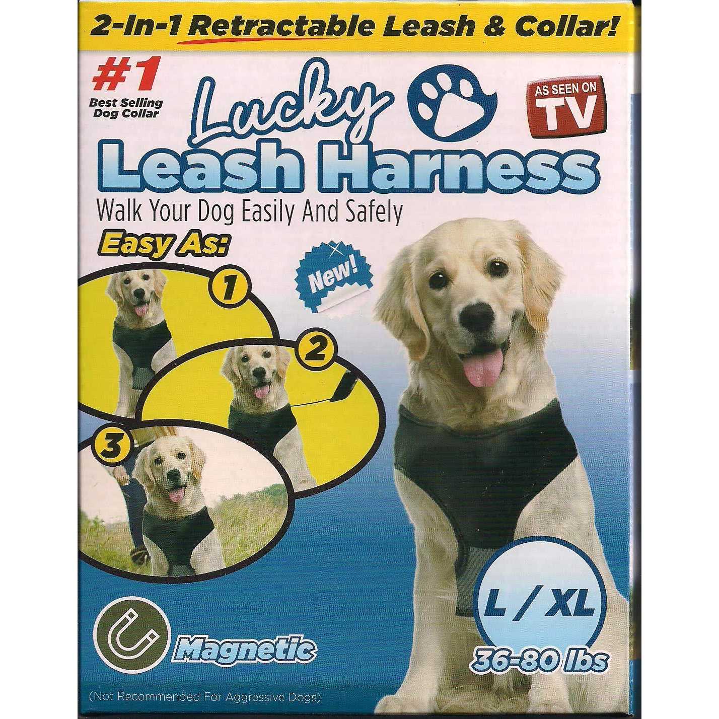 As Seen on TV Lucky Leash Magnetic Harness & Retractable Leash - Nail Gallerys