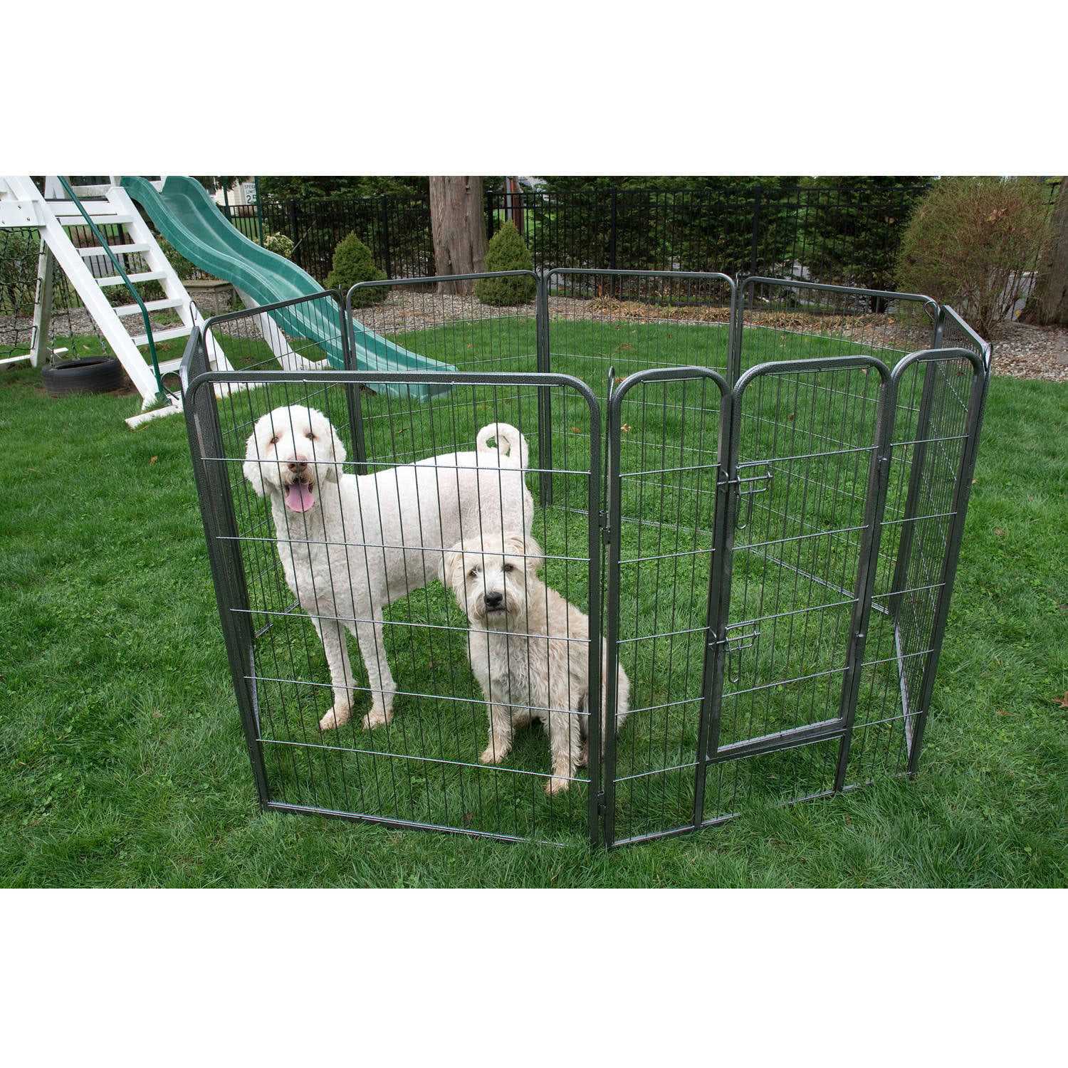 Iconic Pet Heavy Duty Metal Tube Pen Pet Dog Exercise & Training Playpen - Nail Gallerys