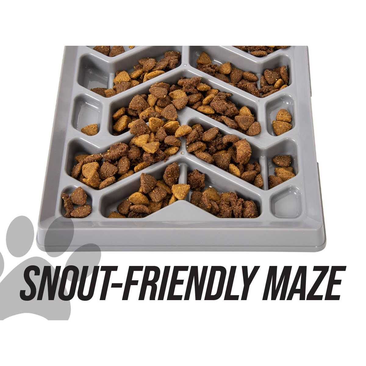 Leashboss Flat Face Feeder Tilted Slow Feed Bowl for Short Snout Dogs & Cats - Nail Gallerys