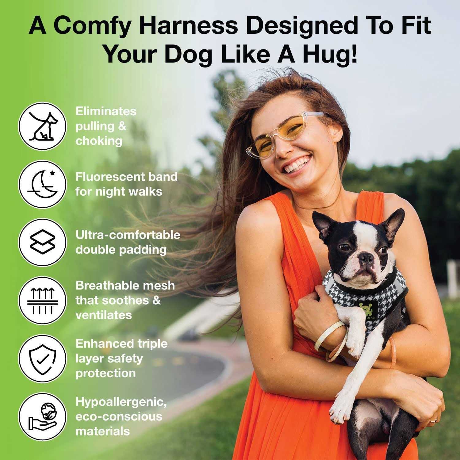 EcoBark Step in Dog Harness Soft Mesh Dog Harnesses and Small Dogs Eco-Friendly - Nail Gallerys