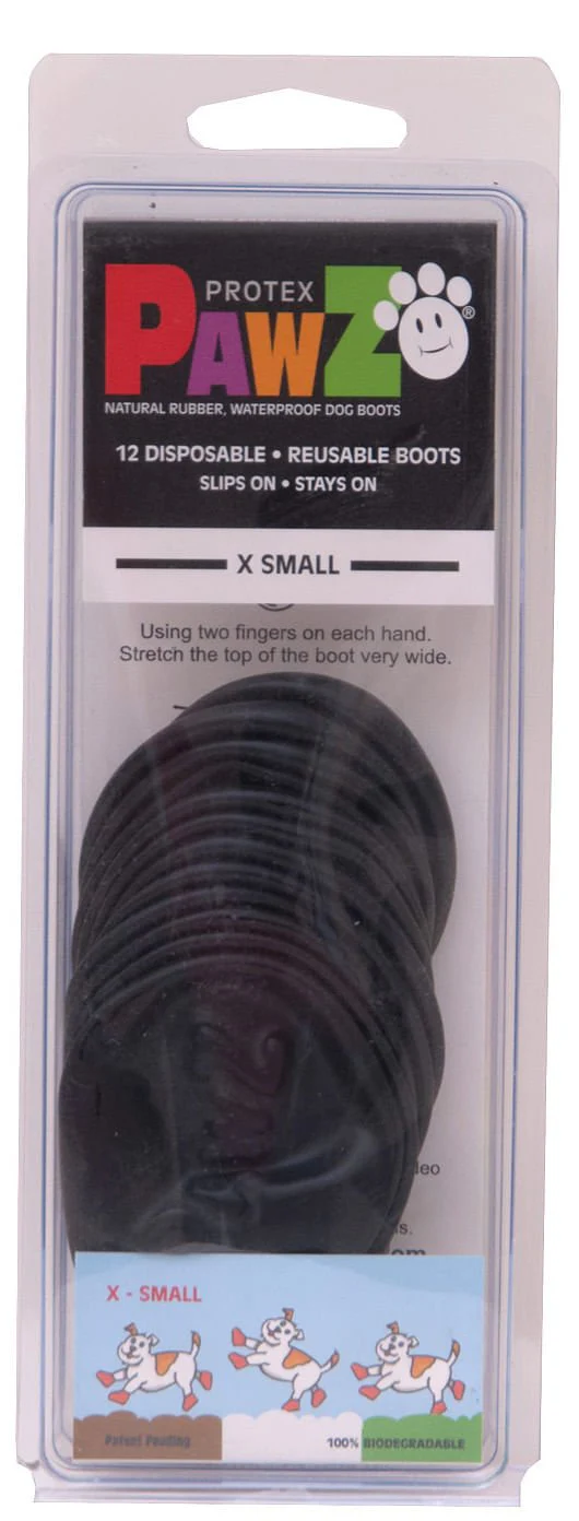 PawZ Dog Boots, Black, 12 pk - Nail Gallerys