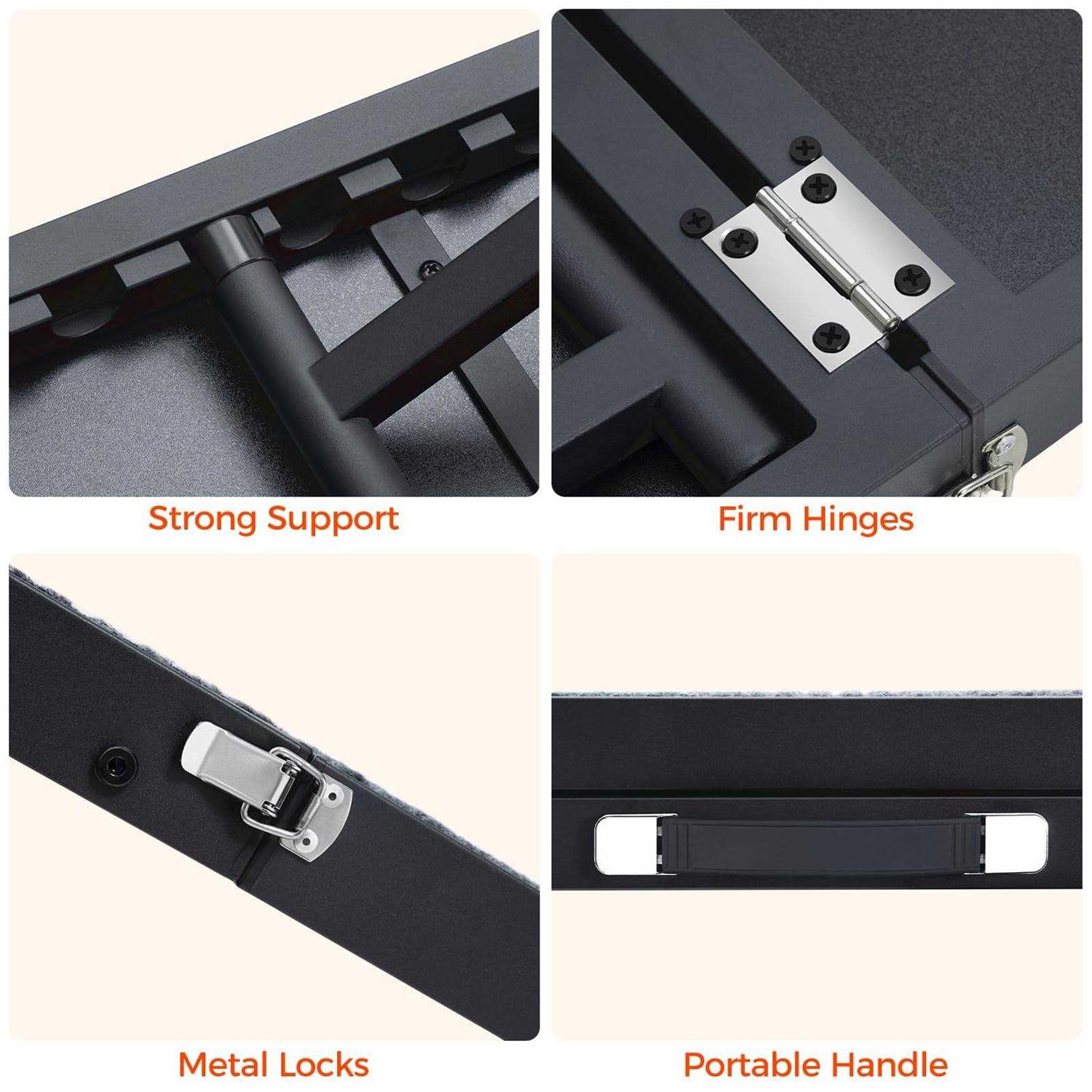 MAHANCRIS Dog Ramp 32” Long Portable Pet Stair Ramp with Non-Slip Rug Surface - Nail Gallerys