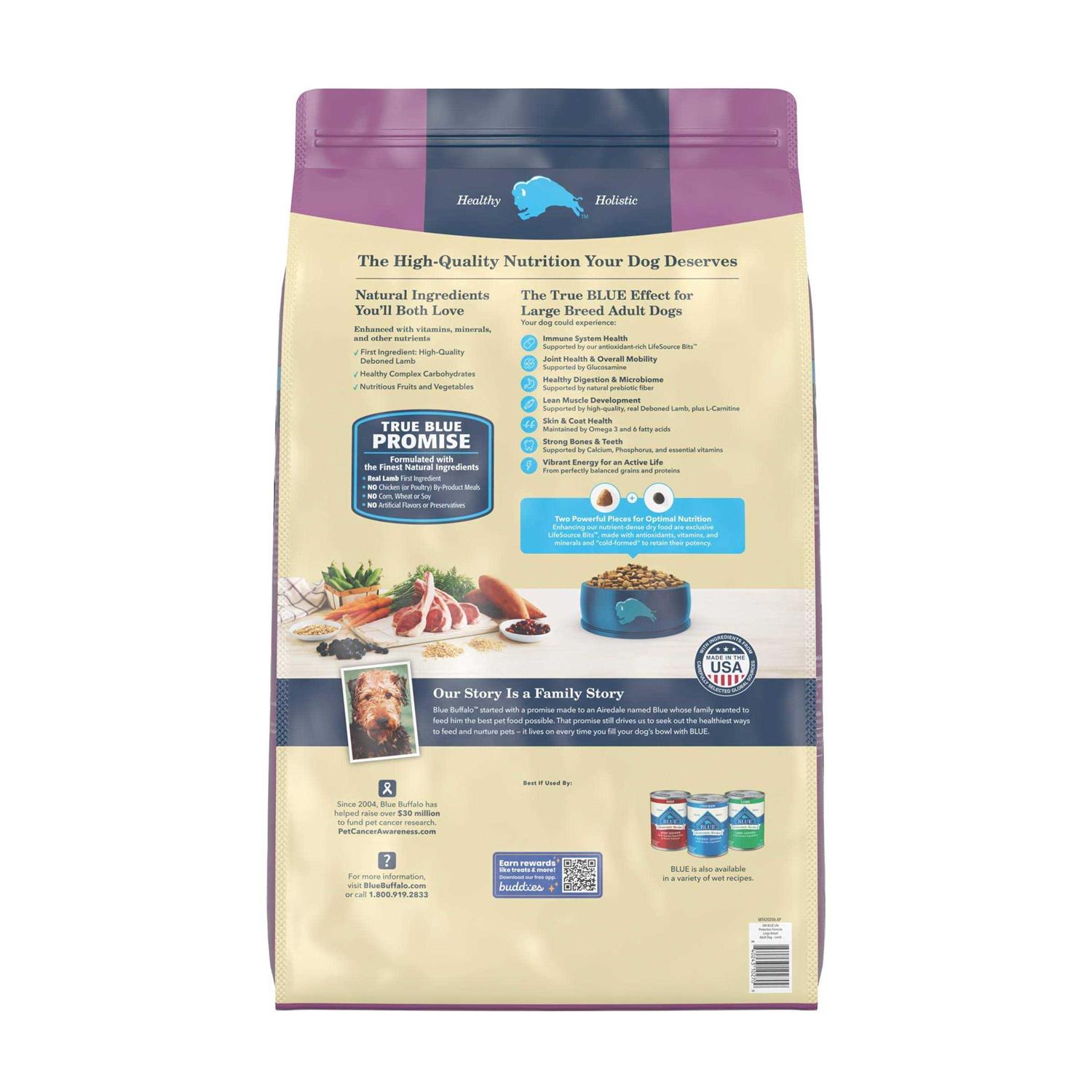 Blue Buffalo Life Protection Formula Large Breed Adult Lamb & Brown Rice Recipe Dry Dog Food - Nail Gallerys