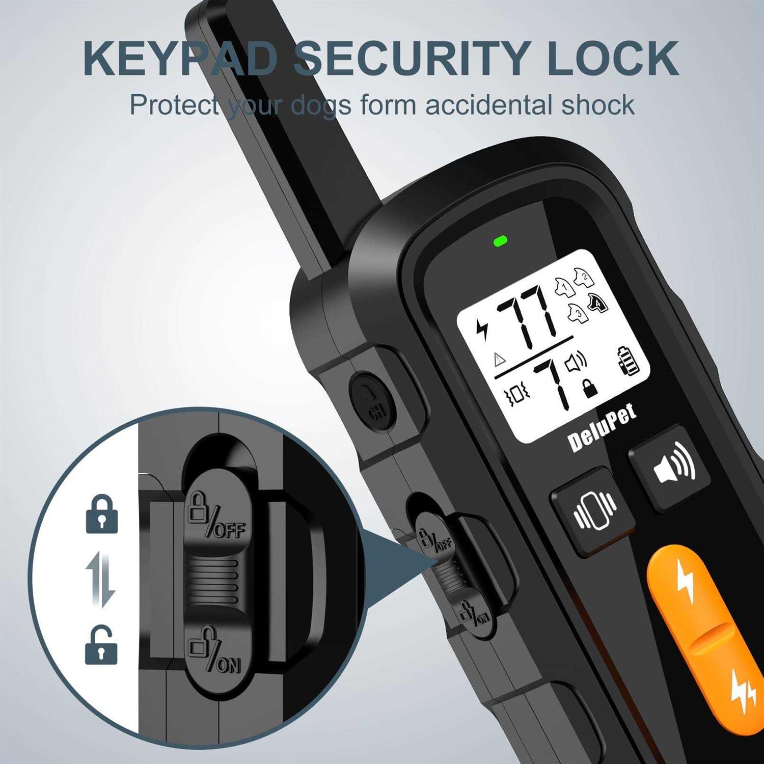 Delupet Dog Training Collar Dog Shock Collar with Remote 1600FT, Waterproof Collar, 3 Training Modes and 4 Channels - Nail Gallerys