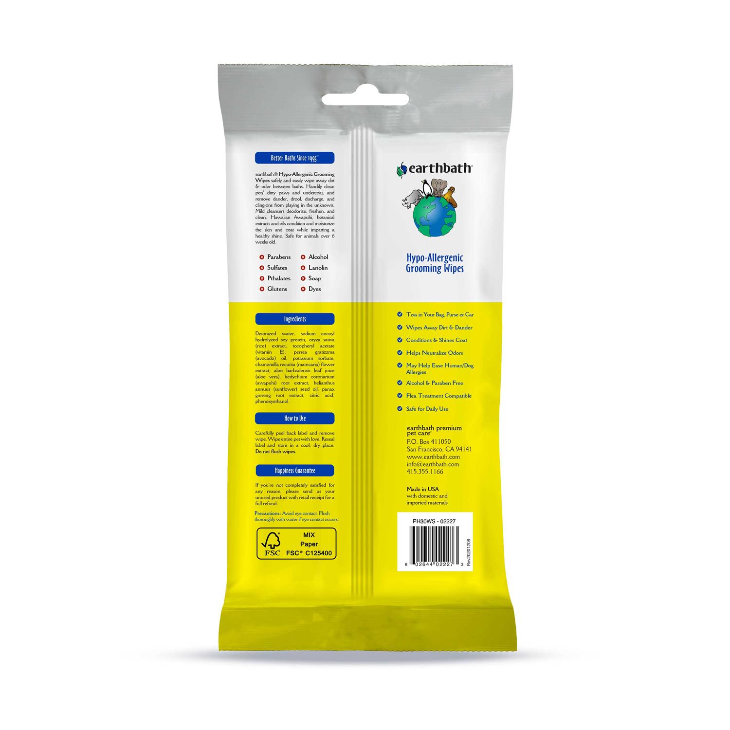 Earthbath Grooming Wipes Hypo Allergenic - Nail Gallerys