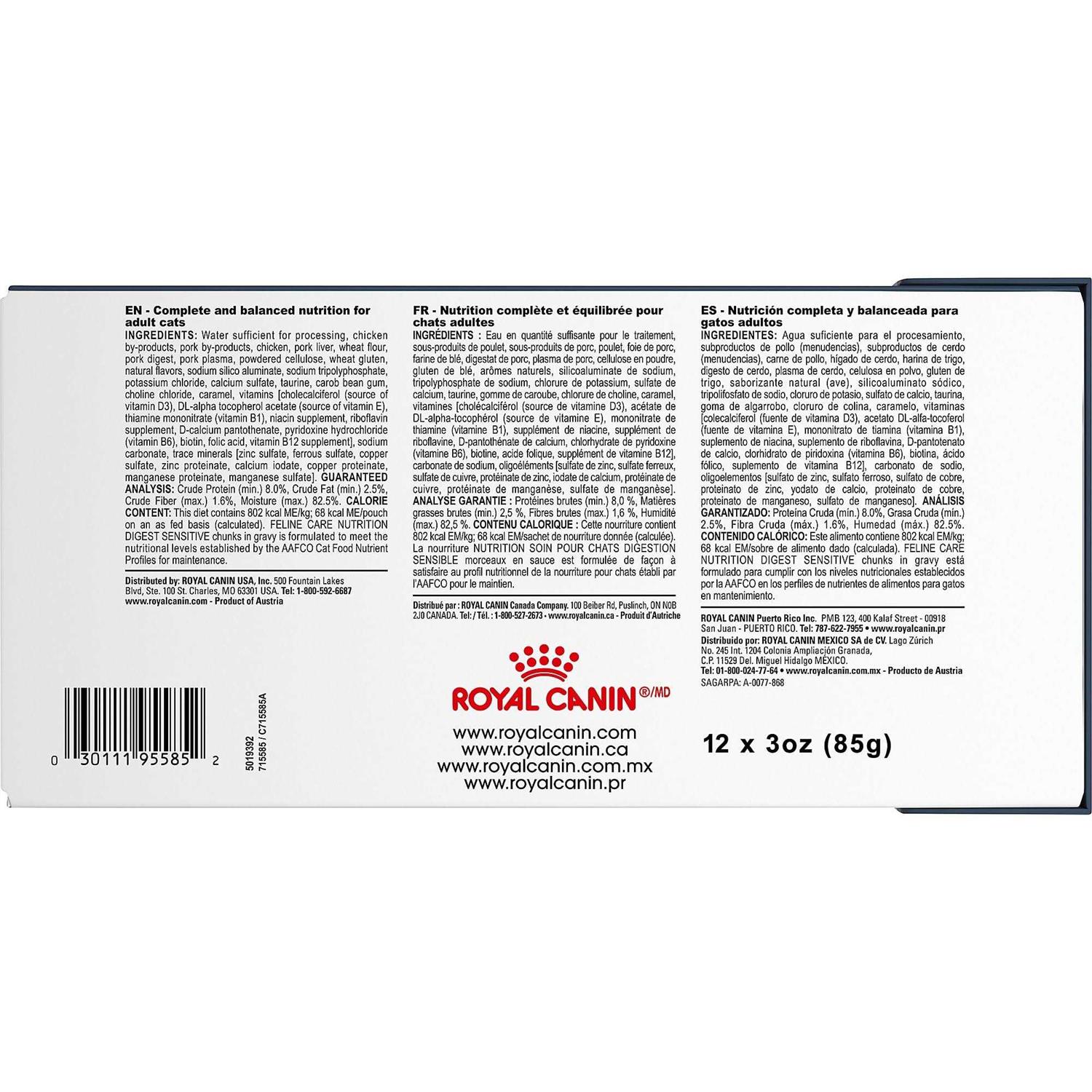 Royal Canin Digest Sensitive Chunks in Gravy adult Cat Food - Nail Gallerys