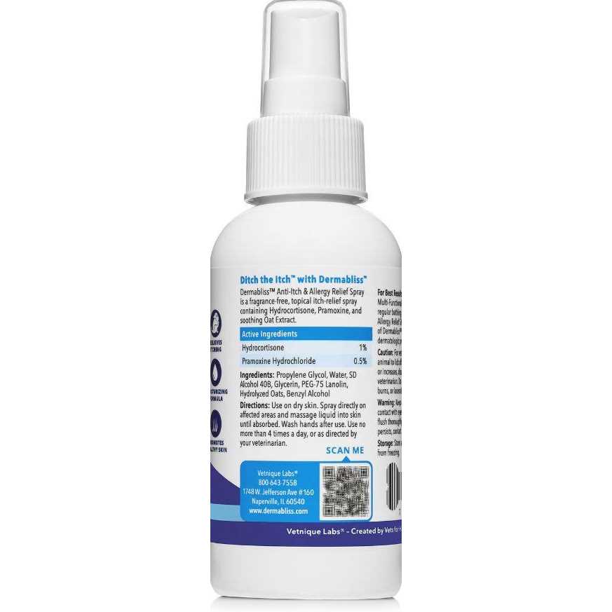 Vetnique Labs Dermabliss Anti-Itch & Allergy Relief Spray for Dogs & Cats - Nail Gallerys