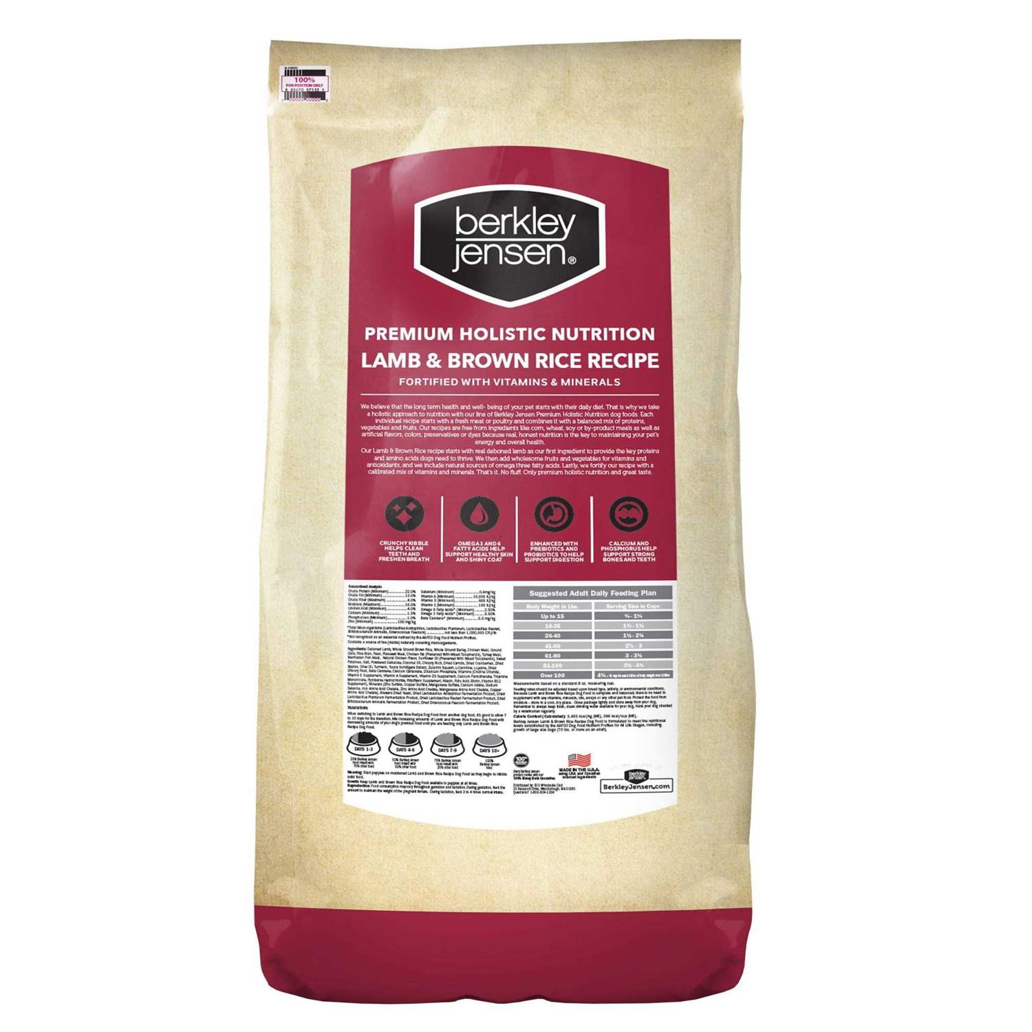 Berkley Jensen Premium Holistic Nutrition Lamb & Brown Rice Dry Dog Food - Nail Gallerys