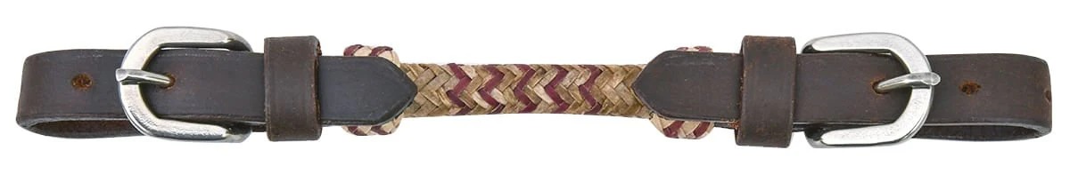 Buffalo Leather Curb Strap With Rawhide - Nail Gallerys