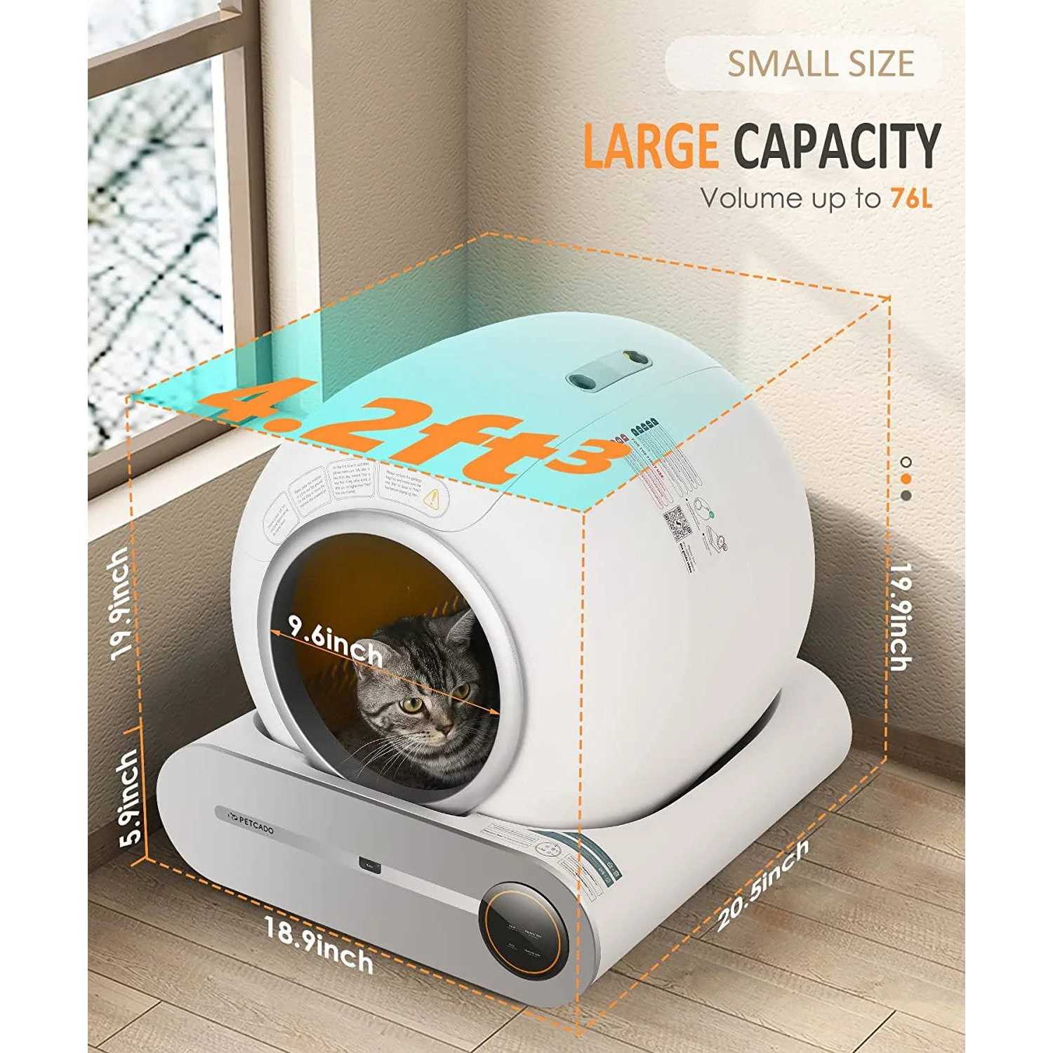 Lemulegu Self-Cleaning Cat Litter Box Automatic Cat Litter Box with APP Control - Nail Gallerys