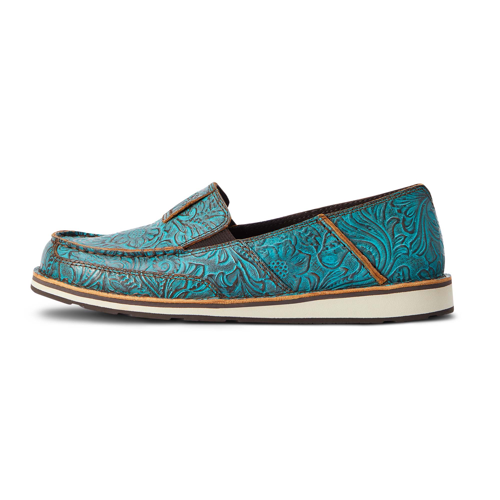 Ariat Women's Cruiser, Brushed Turquoise Floral Embossed - Nail Gallerys