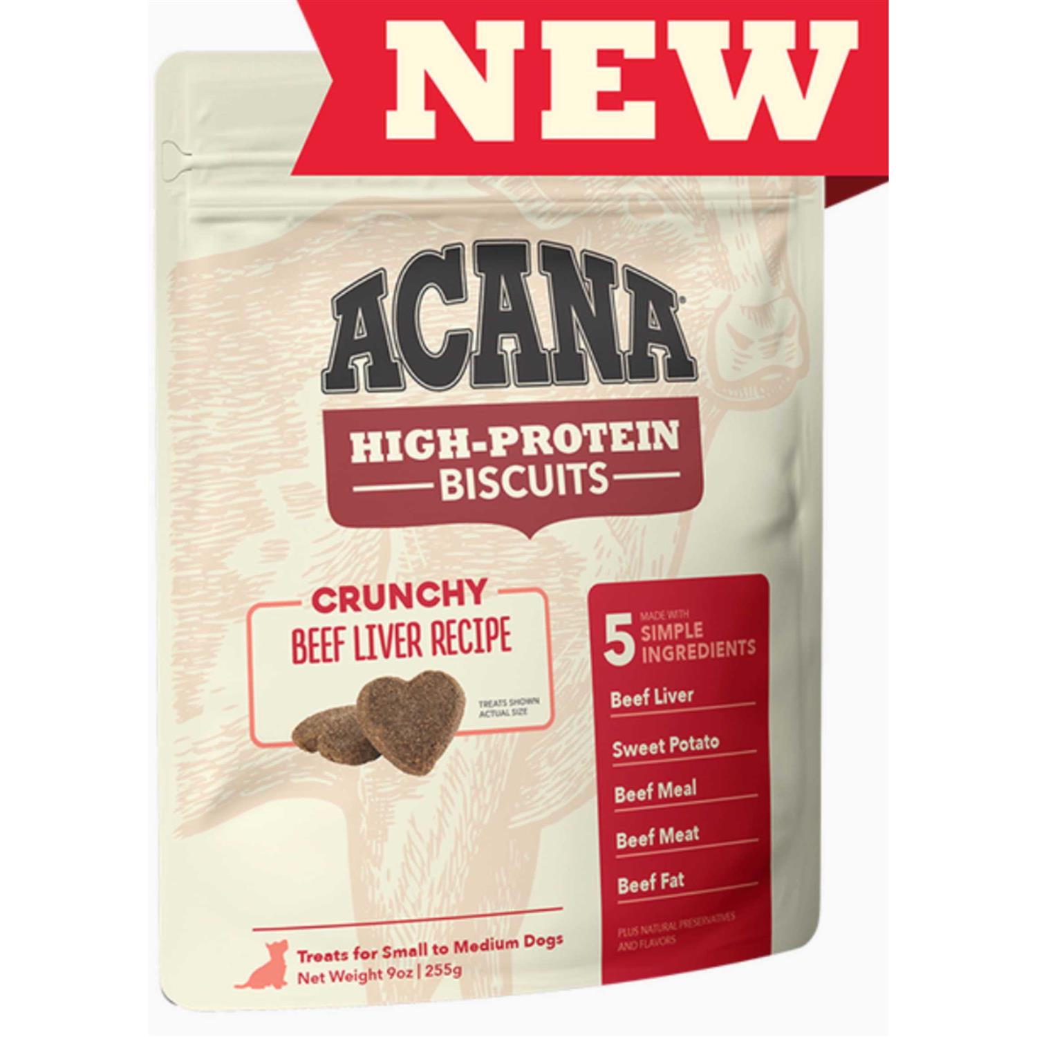 Acana Crunchy Biscuits High-Protein Beef Liver Recipe Dog Treats - Nail Gallerys